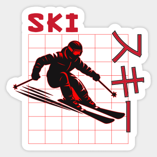 Ski Japan Japanese 90s style Sticker